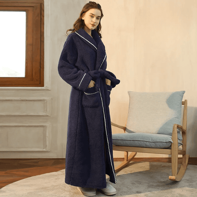 PlushTherm Robe | Soft Flannel Warm Bathrobe for Winter