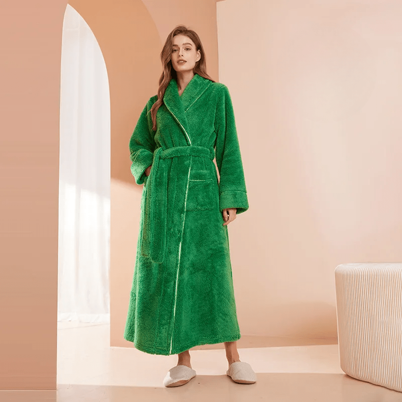 PlushTherm Robe | Soft Flannel Warm Bathrobe for Winter