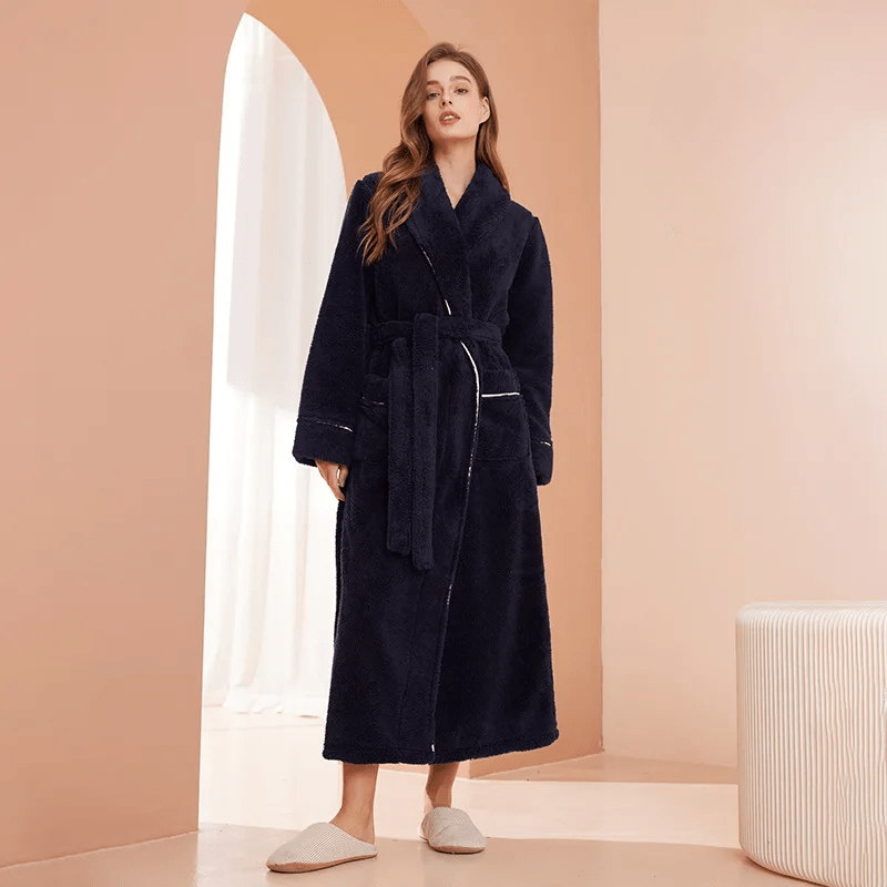 PlushTherm Robe | Soft Flannel Warm Bathrobe for Winter