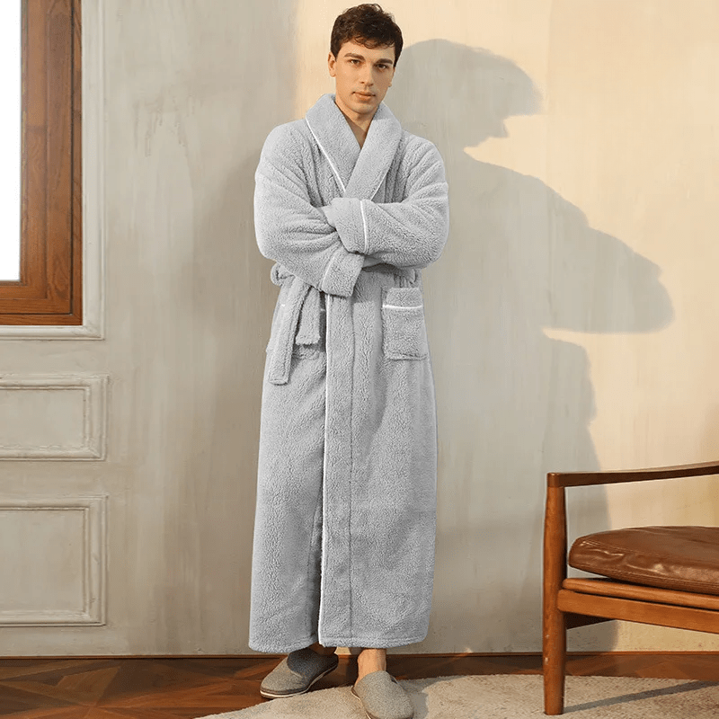 PlushTherm Robe | Soft Flannel Warm Bathrobe for Winter