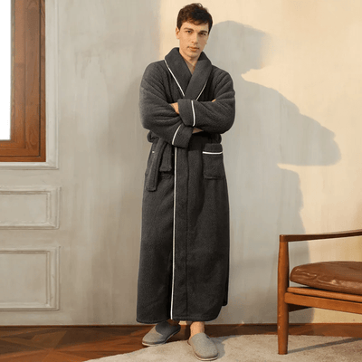 PlushTherm Robe | Soft Flannel Warm Bathrobe for Winter