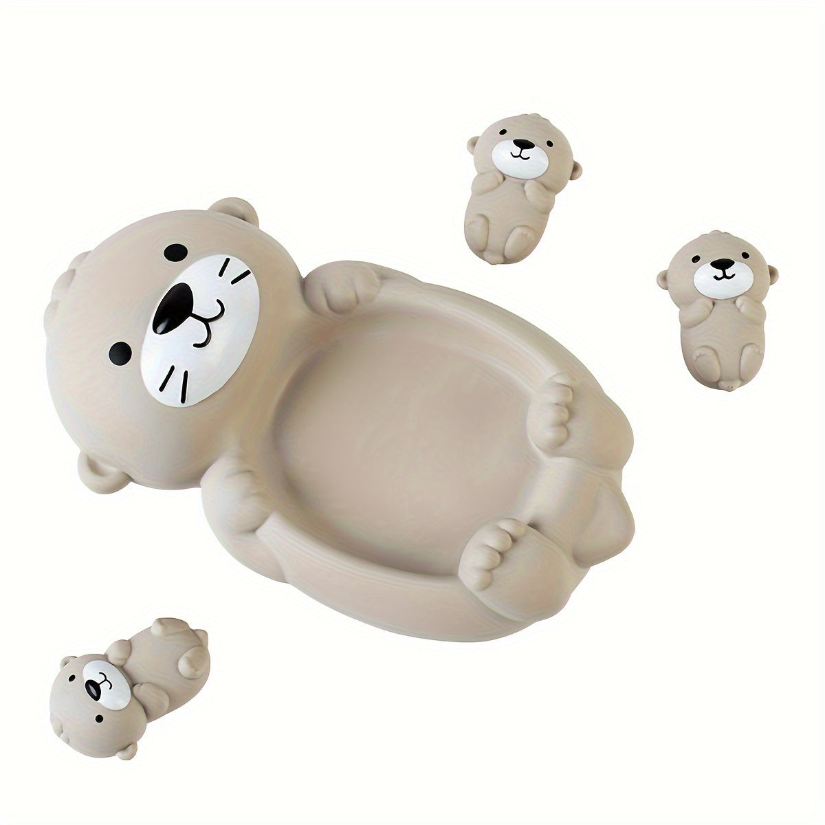 Baby Bath Toys Set Silicone Floating Animals