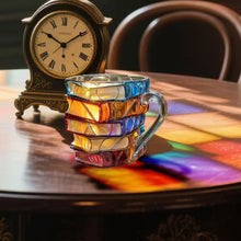 Glass Coffee Mug Book Spine Design