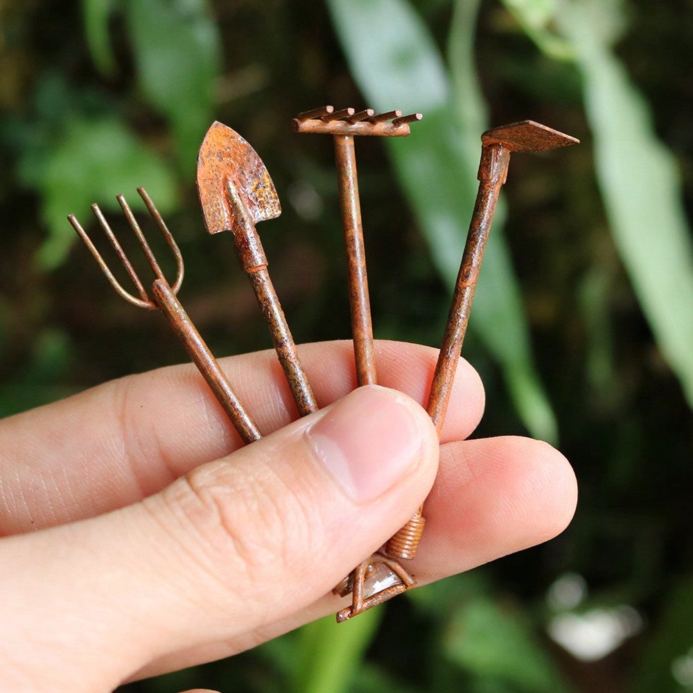 Garden Ornaments Miniature Iron Fairy Set Decor
