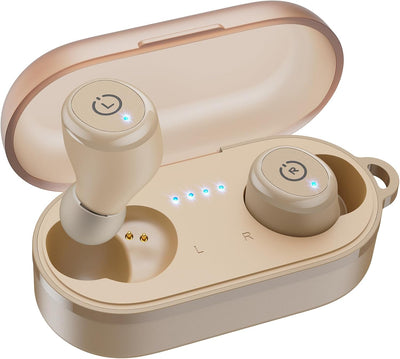 Headphones with Waterproof Wireless Charging Case