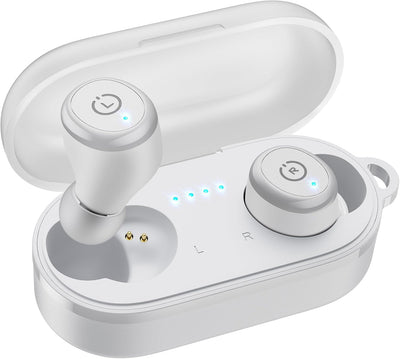 Headphones with Waterproof Wireless Charging Case