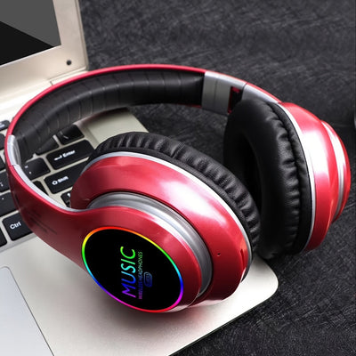 Headphones Wireless Over Ear with LED Lighting