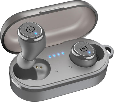 Headphones with Waterproof Wireless Charging Case