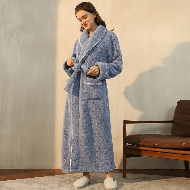 PlushTherm Robe | Soft Flannel Warm Bathrobe for Winter