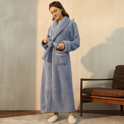 PlushTherm Robe | Soft Flannel Warm Bathrobe for Winter
