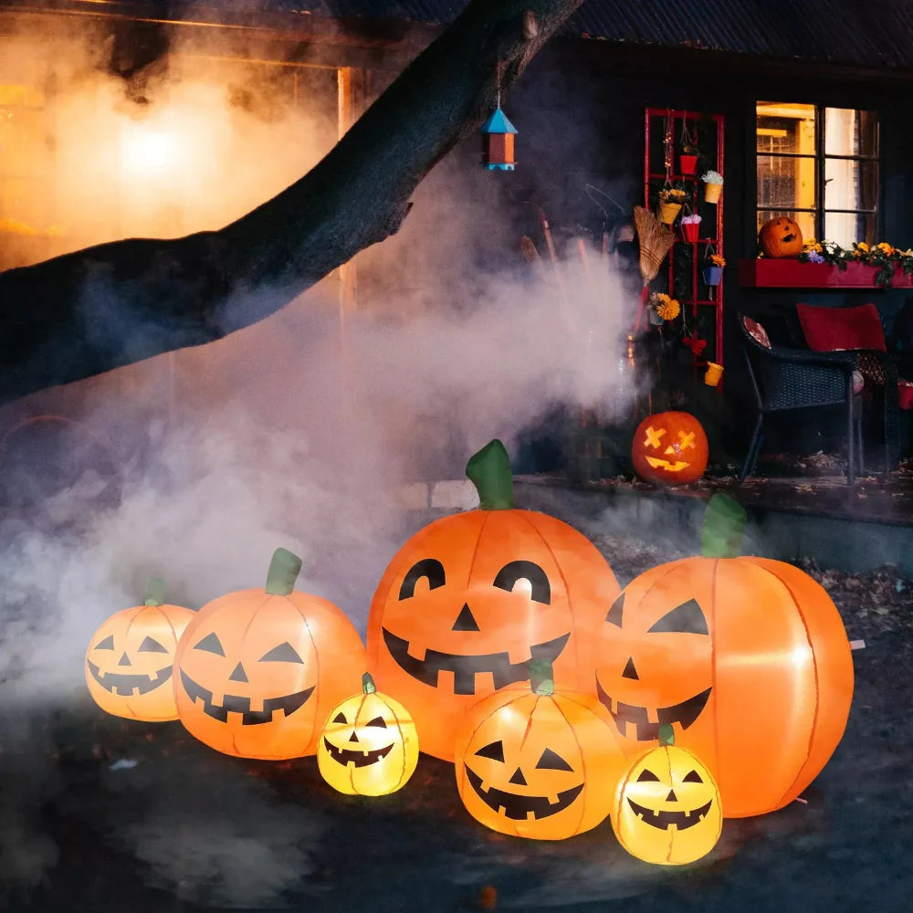 Halloween Outdoor Decoration Inflatable Pumpkin Display LED Lights