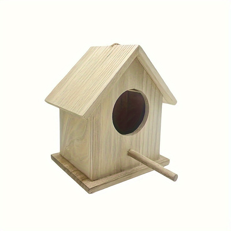 Bird House Wooden Hanging Nest Box Shelter