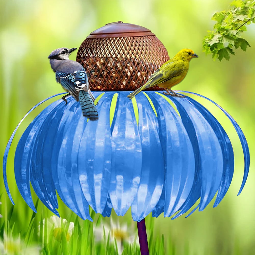 Bird Feeder Metal Flower Garden Ornament