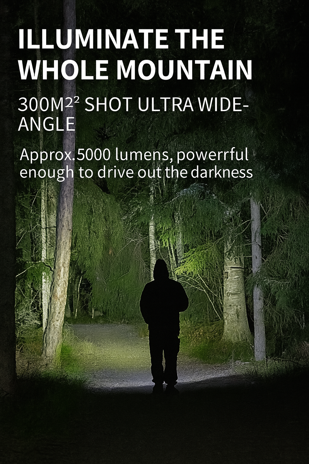 LED Torch with Zoomable Beam and Power Bank