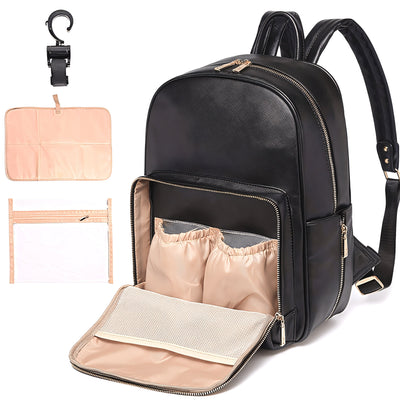 Women Vegan Leather Diaper Backpack | Waterproof