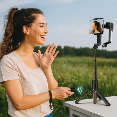 Phone Tripod Stick Wireless ABS Gimbal Stand