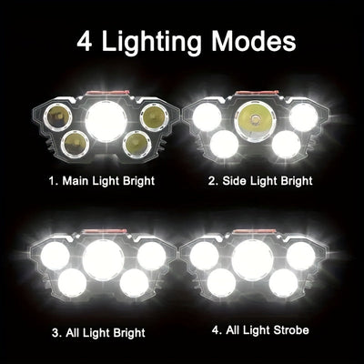 LED Headlamp Rechargeable Hunting Gear Outdoor Light