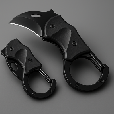 Hunting Gear Folding Pocket Knife Carabiner