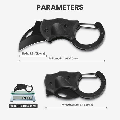Hunting Gear Folding Pocket Knife Carabiner