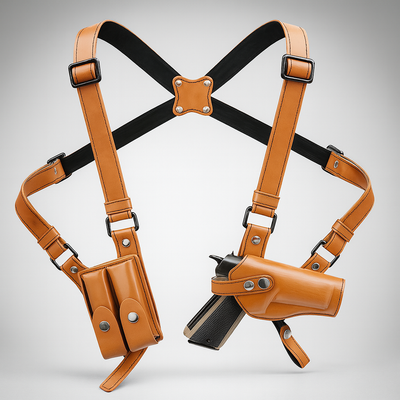Hunting Gear Leather Shoulder Holster Harness