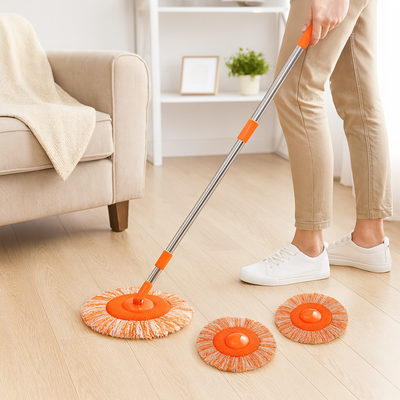 Microfibre Spin Mop Set Adjustable Cleaning Tool