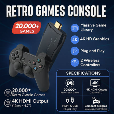 Retro Games Console 4K 20000+ Boy Game Classic Best Multi Console Video Games