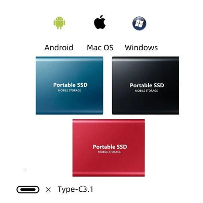 Portable SSD 2TB Hard Drive External Storage Compact Fast Best Quality