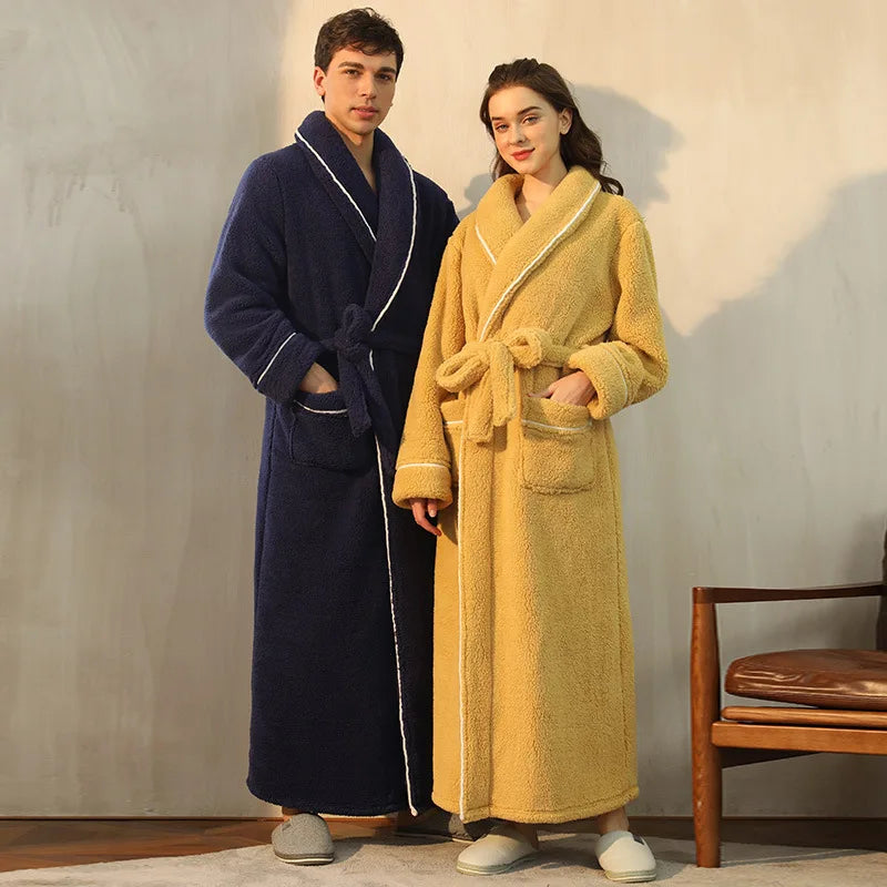 PlushTherm Robe | Soft Flannel Warm Bathrobe for Winter