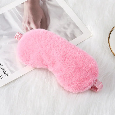 Plush Sleep Mask with Adjustable Strap