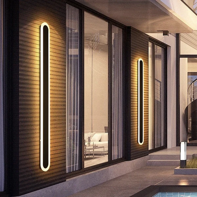 Outdoor LED Wall Light Modern Black Design