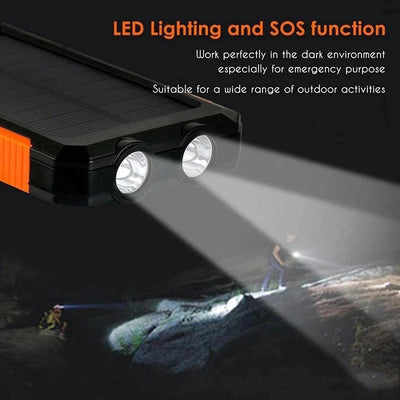 Hunting Gear Power Bank Solar Charger Waterproof Outdoor Torch