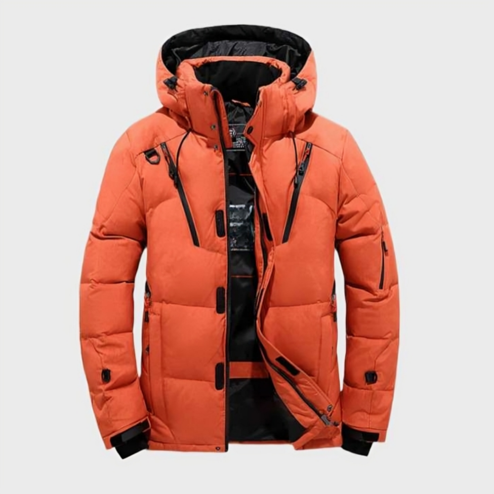 Men’s Waterproof Winter Puffer Jacket | Hooded Parka