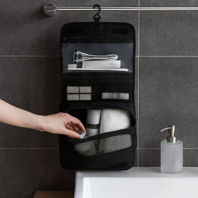 Men’s Compact Waterproof Hanging Toiletry Bag | Travel Organiser