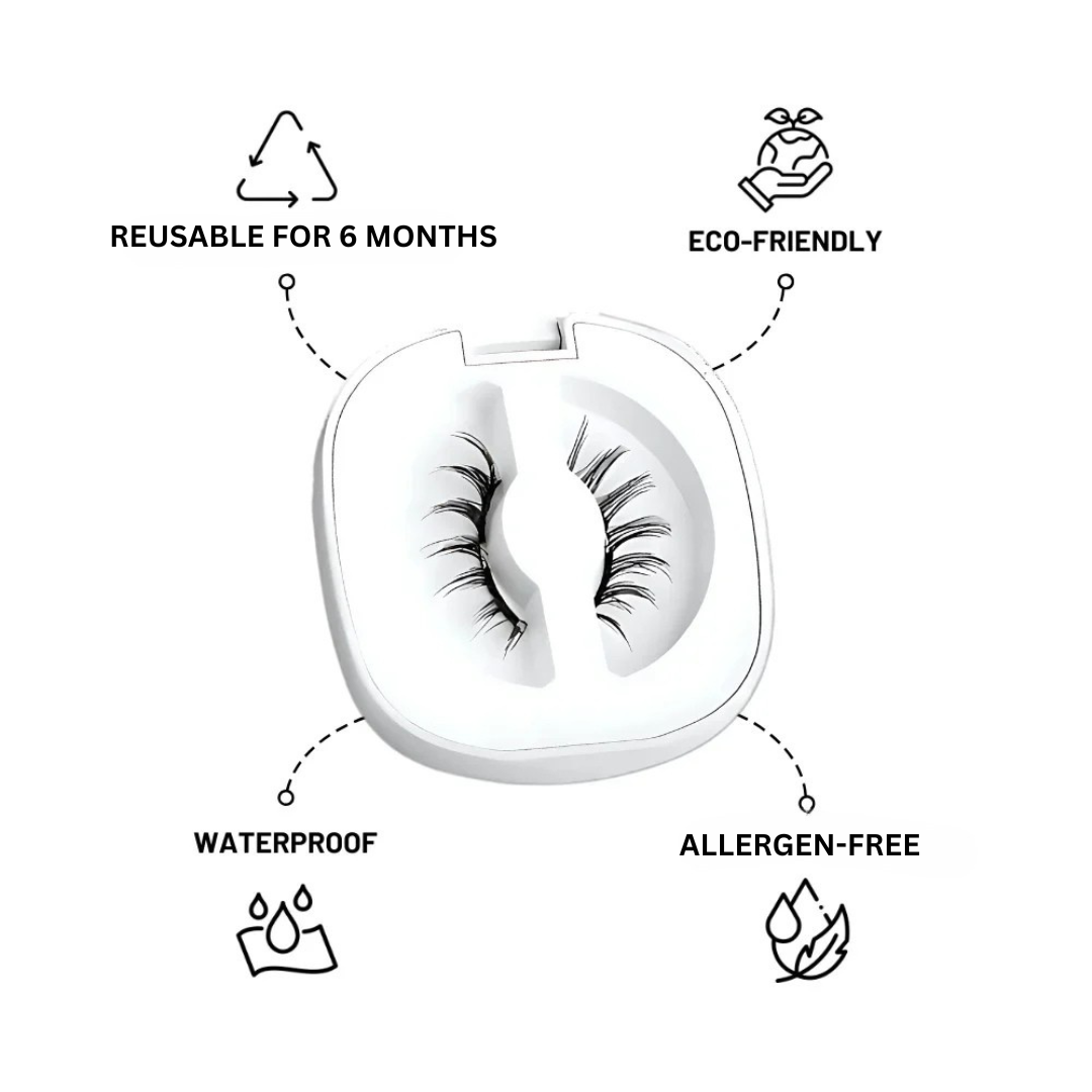 Magnetic False Eyelashes Reusable Natural Look