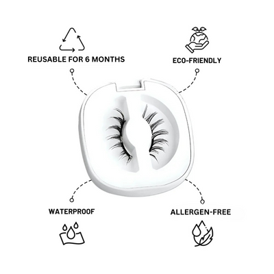 Magnetic False Eyelashes Reusable Natural Look