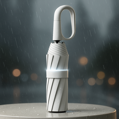 Compact Travel Umbrella Windproof Reflective Canopy