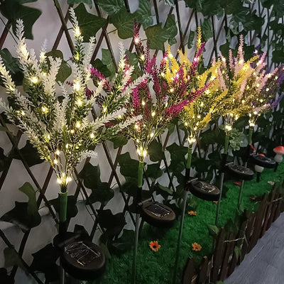 Luminous Bloom - Solar LED Garden Flower Lights for Outdoor Décor, Waterproof, Energy Efficient Lavender Design