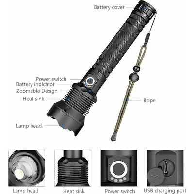 Hunting Gear Rechargeable Tactical LED Flashlight