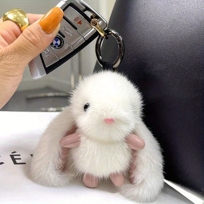Plush Keychains Soft Bunny Bag Accessory