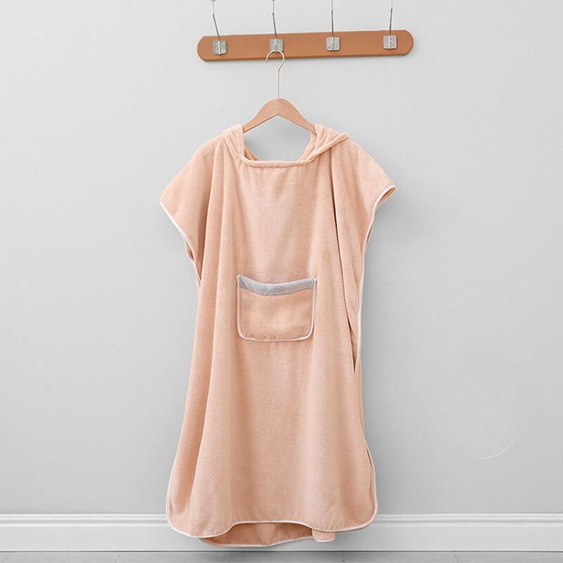 Hooded Towel Poncho Soft Microfibre Robe