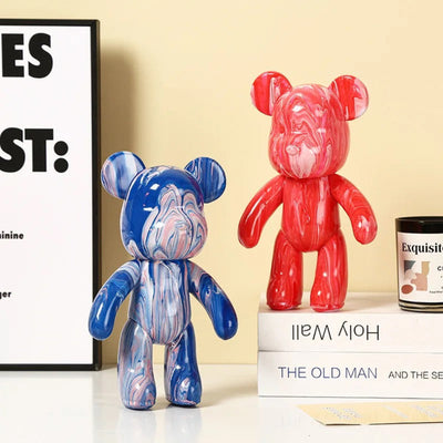 Modern Colourful Resin Bear Figurine Decor