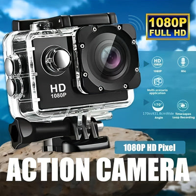 Action Camera with HD Video and Wide Lens