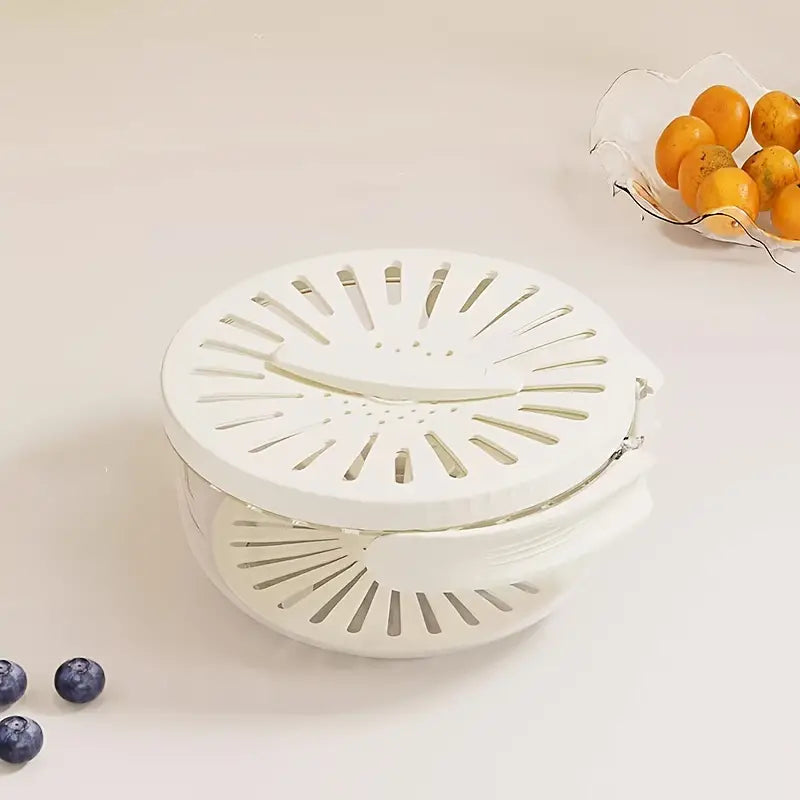 Plastic Kitchen Colander Bowl Lid Drainage