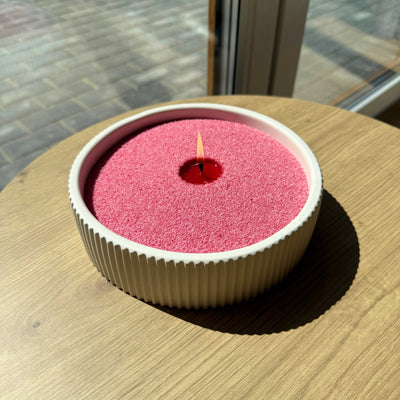 Candle Bowl Refillable Stone Centrepiece