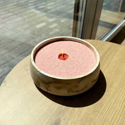 Candle Bowl Refillable Stone Centrepiece