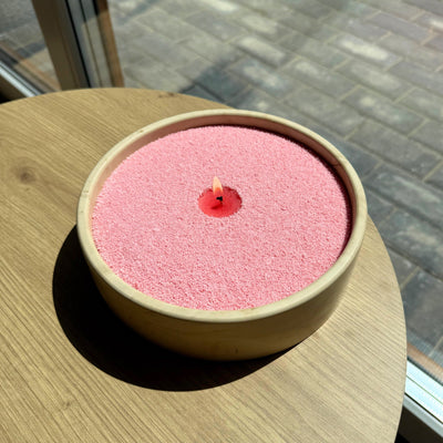 Candle Bowl Refillable Stone Centrepiece