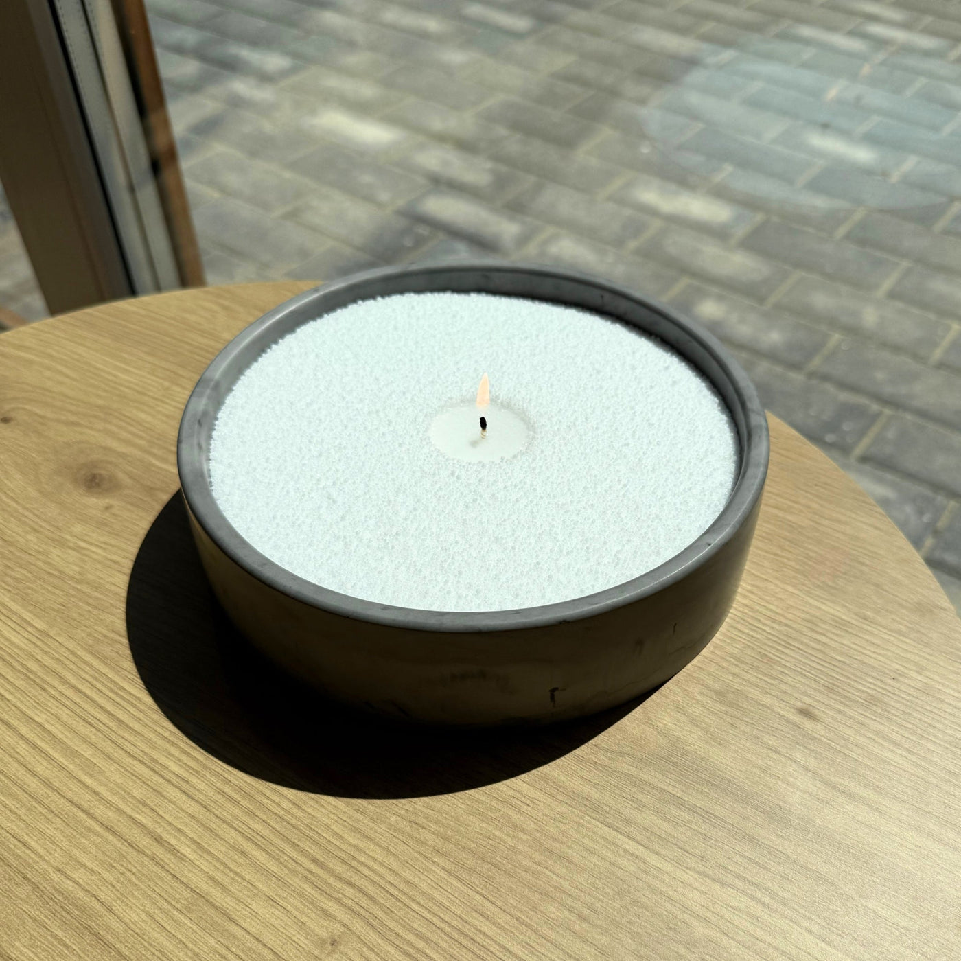 Candle Bowl Refillable Stone Centrepiece