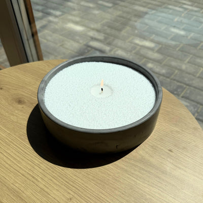Candle Bowl Refillable Stone Centrepiece