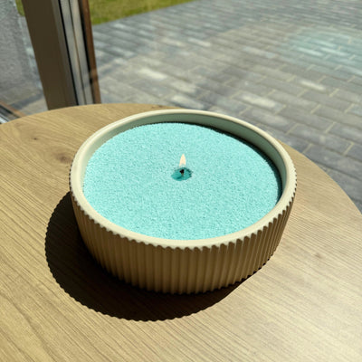 Candle Bowl Refillable Stone Centrepiece