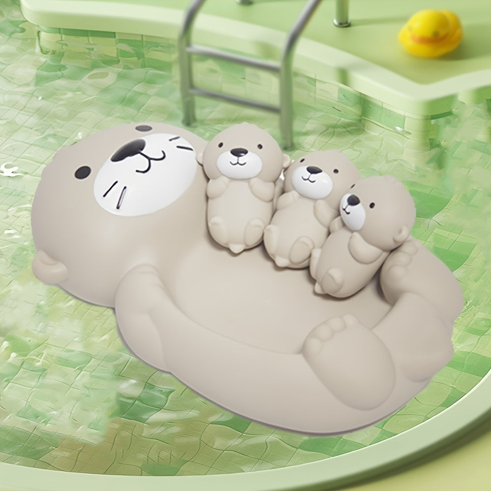 Baby Bath Toys Set Silicone Floating Animals